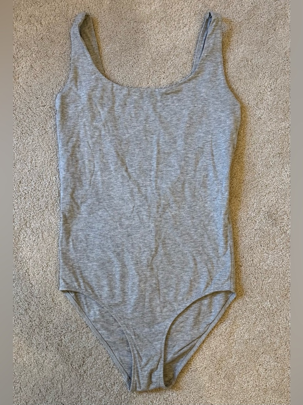 Everlane supima cotton grey bodysuit S